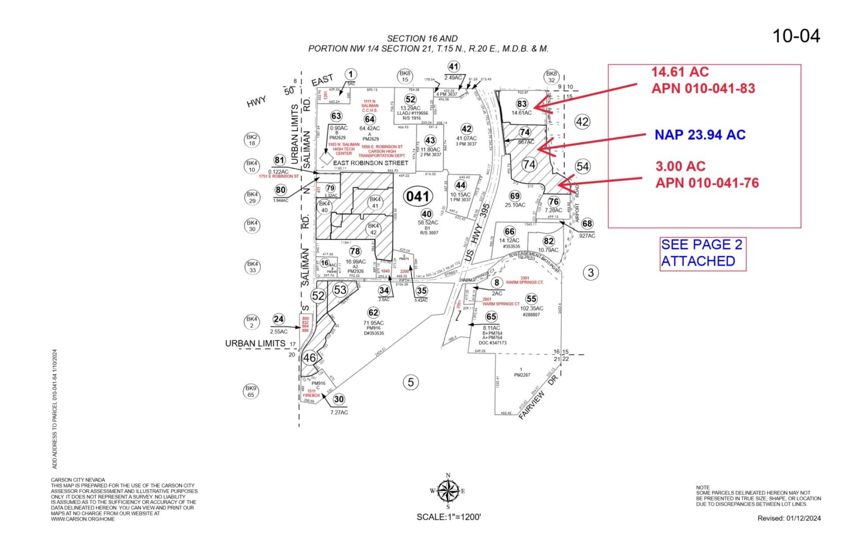 A map of the area with multiple locations marked.