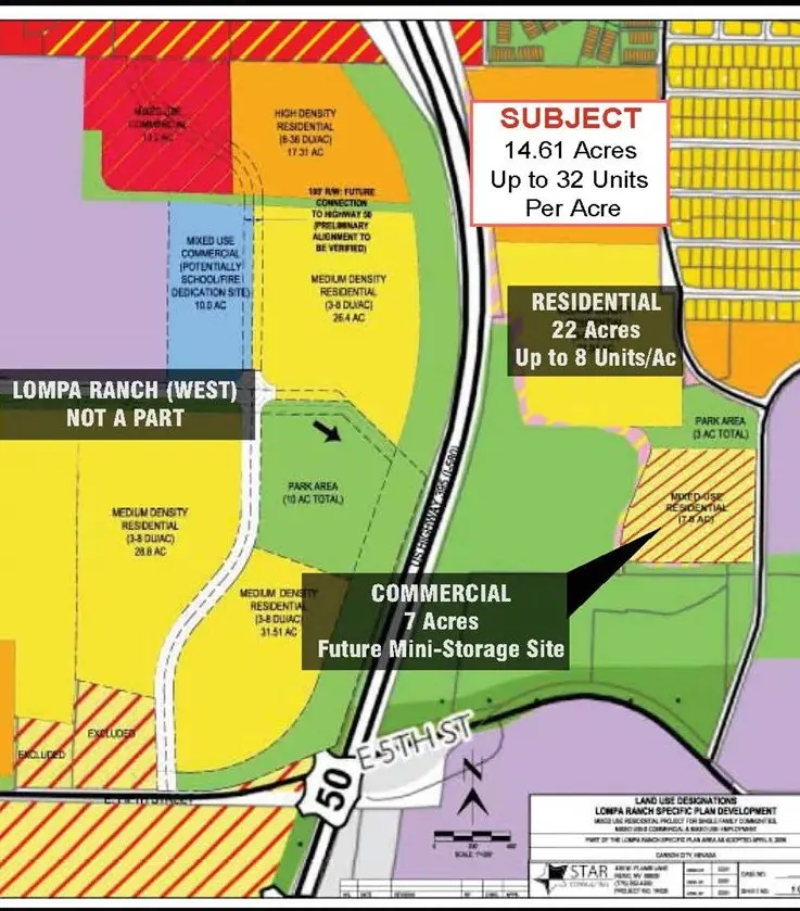 A map of the land for sale in the area.